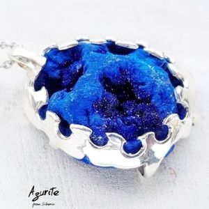 Sterling Silver Azurite Pendant
